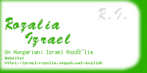 rozalia izrael business card